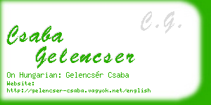 csaba gelencser business card