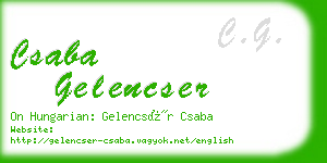 csaba gelencser business card